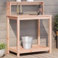 Berkfield Home Potting Table with Shelves 82.5x50x109.5 cm Solid Wood Douglas in Brown