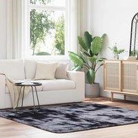 Berkfield Home Shaggy Rug High Pile NAVARRA Dark Grey 200x200 cm Polyester | Size: Medium