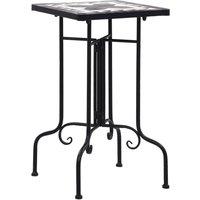 Berkfield Home Mosaic Side Table Black & White Ceramic