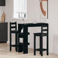 Wall Bar Table - Black Oak - 102x55x103.5 cm - Made of Engineered Wood
