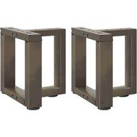 Coffee Table Legs T-Shaped2 pcs Natural Steel 30x25x(30-31) cm Steel