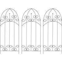 Berkfield Home Plant Climbing Racks 3 pcs Black 40x100 cm Iron