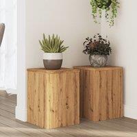 Plant Stands 2 pcs Artisan Oak 25x25x35 cm Engineered Wood