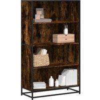 Berkfield Home Bookcase Smoked Oak 80.5x35x139 cm Engineered Wood in Brown