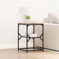 Berkfield Home Side Table Artisan Oak 41x40x60 cm Engineered Wood in Brown | Size: 41 x 40 x 60 cm