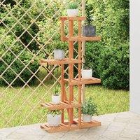 Berkfield Home Flower Stand 75x25x140.5 cm Solid Wood Fir in Brown