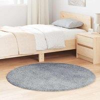 Berkfield Home Shaggy Rug High Pile NAVARRA Silver Grey 120x120 cm Polyester | Size: Medium