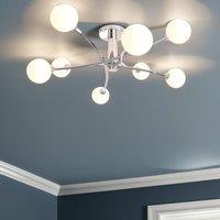 Pagazzi Bombo 8 Light Ceiling Light Polished Chrome in Silver