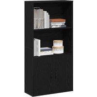 Berkfield Home Bookcase Black Oak 60x24x120 cm Engineered Wood | Size: 60 x 24 x 120 cm