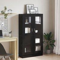 Berkfield Home Book Cabinet Black oak Engineered wood 82.5 x 30.5 x 150 cm