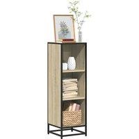 Berkfield Home Book Cabinet Sonoma Oak 33.5x33x107.5 cm Engineered Wood in Brown