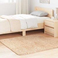 Berkfield Home Shaggy Rug High Pile NAVARRA Beige 120x120 cm Polyester | Size: Medium