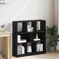 Berkfield Home Book Cabinet Black Oak 97.5x29.5x100 cm Engineered Wood