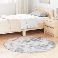 Berkfield Home Shaggy Rug High Pile NAVARRA Light Grey 120x120 cm Polyester | Size: Medium