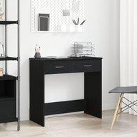 Berkfield Home Black Oak Desk 80x40x75 cm Made from Engineered Wood | Size: 80 x 40 x 75 cm