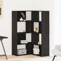 Berkfield Home Corner Cabinet Black Oak 140x30x140 cm Engineered Wood | Size: 140 x 30 x 140 cm