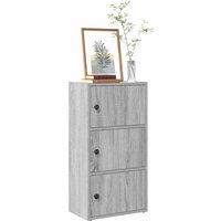 Berkfield Home Bookcase Grey Sonoma 40x24x77 cm Engineered Wood | Size: 40 x 24 x 77 cm