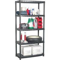 Berkfield Home Storage Shelf 5-Tier Black 91.5x45.7x185 cm Plastic