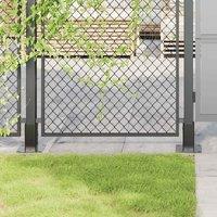 Post Bases Square 4 pcs Anthracite 61x61 mm Powder-coated Steel