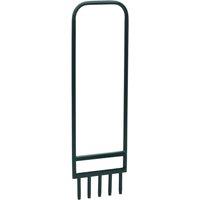 Lawn Aerator with 5 Hollow Tines Green Powder-coated Steel