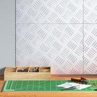 Berkfield Home Aluminium Checker Plates 4 pcs Anti-Slip 40x30 cm in Silver | Size: Medium