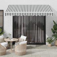 Automatic Retractable Awning Anthracite&White 300x250 cm