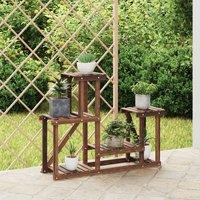 Berkfield Home Flower Stand 90x25x73.5 cm Solid Wood Fir in Brown