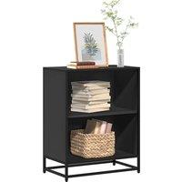 Book Cabinet Black 60x35x76 cm Engineered Wood