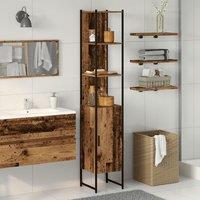 Berkfield Home Bathroom Cabinet Old Wood 33x33x185, 5 cm Engineered Wood in Brown