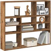 Berkfield Home Wall Shelf Old Wood 90x16x78 cm Engineered Wood in Brown | Size: 90 x 16 x 78 cm