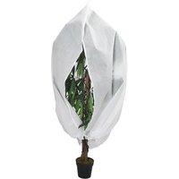 Berkfield Home Plant Fleece Cover with Zip 70 g/m≤ 3.14x2.5 m in White