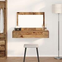 Berkfield Home Wall Hanging Dressing Table - Vintage Wood - 100x40x70 cm in Brown | Size: 100 x 40 x 70 cm