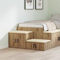 Artisan Oak Storage Cabinet - 118x41x40 cm, Made from Engineered Wood