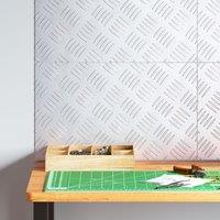 Berkfield Home Aluminium Checker Plates - Set of 4, Anti-Slip, 50x30 cm in Silver | Size: Medium
