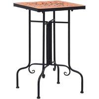 Berkfield Home Mosaic Side Table Terracotta Ceramic in Brown
