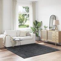 Berkfield Home Shaggy Rug with Latex Backing Dark Grey 200x200 cm | Size: Medium