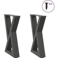 Coffee Table Legs 2 pcs Anthracite 28x(42-43.3) cm Steel
