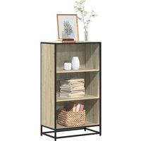 Berkfield Home Book Cabinet Sonoma Oak 60x35x107.5 cm Engineered Wood in Brown