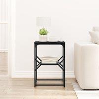 Berkfield Home Side Table Black Oak 41x40x60 cm Engineered Wood | Size: 41 x 40 x 60 cm