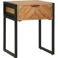 Berkfield Home Bedside Cabinet 40x35x50 cm Solid Wood Acacia in Brown | Size: 40 x 35 x 50 cm