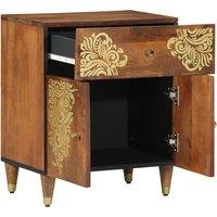 Berkfield Home Bedside Cabinet Honey brown Solid wood 50 x 33 x 60 cm Storage