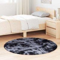Shaggy Rug High Pile NAVARRA Dark Grey 120x120 cm Polyester