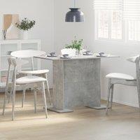 Berkfield Home Dining Table Concrete Grey 110x60x75 cm Engineered Wood | Size: 110 x 60 x 75 cm