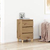 Berkfield Home Bedside Cabinet Artisan Oak 40x35x70 cm Engineered Wood in Brown | Size: 40 x 35 x 70 cm
