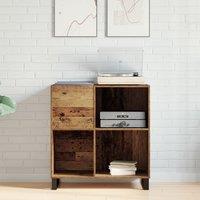 Berkfield Home Record Cabinet Artisan Oak 84, 5x38x89 cm Engineered Wood in Brown | Size: 5 x 38 x 89 cm