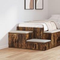 Berkfield Home Storage Cabinet Smoked Oak 127x41x40 cm Engineered Wood in Brown | Size: 127 x 41 x 40 cm