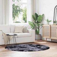 Berkfield Home Shaggy Rug High Pile NAVARRA Dark Grey 160x160 cm Polyester | Size: Medium