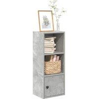 Berkfield Home Bookcase Concrete Grey 31x24x77 cm Engineered Wood | Size: 31 x 24 x 77 cm