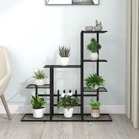 Berkfield Home Flower Stand 94.5x25x88 cm Black Metal