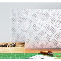 Berkfield Home Aluminium Checker Plates 2 pcs Anti-Slip 30x30 cm in Silver | Size: Medium
